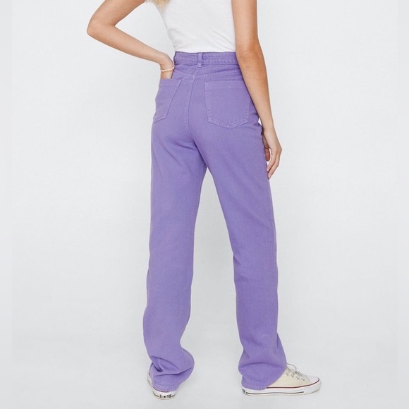 Lilac 90's Style Denim Puddle Jean - Picture 4 of 6